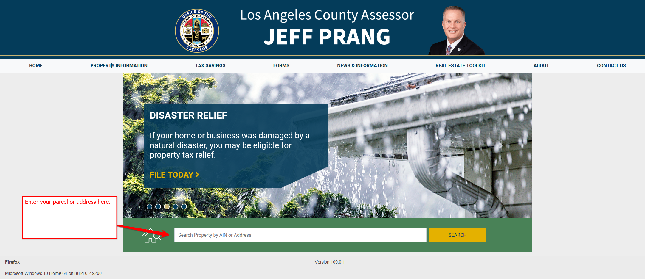 LA County Assessor Website
